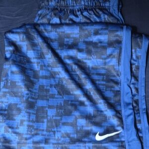 Nike Blue and Black Graphic Shorts